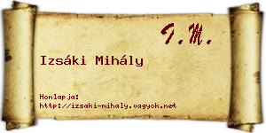 Izsáki Mihály névjegykártya